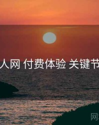 秀人网 付费体验 关键节点