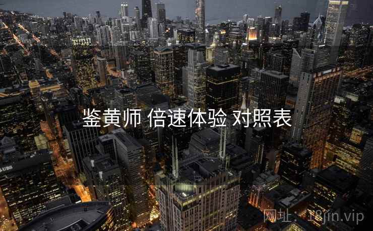 鉴黄师 倍速体验 对照表