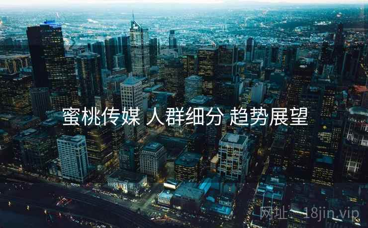 蜜桃传媒 人群细分 趋势展望