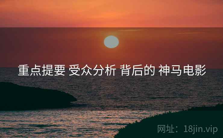 重点提要 受众分析 背后的 神马电影