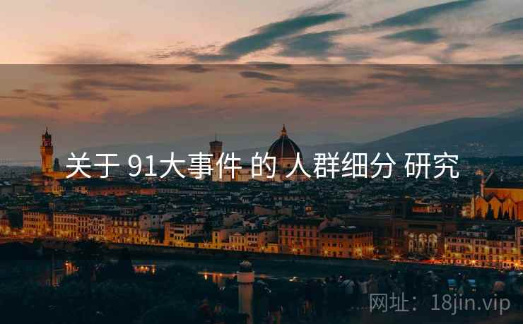 关于 91大事件 的 人群细分 研究