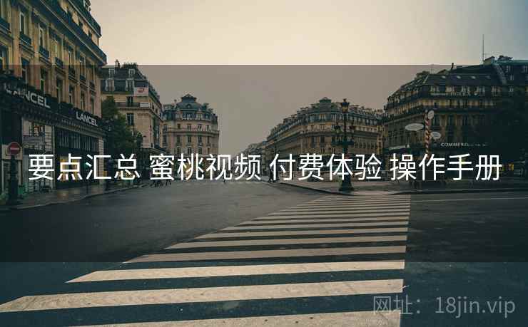要点汇总 蜜桃视频 付费体验 操作手册