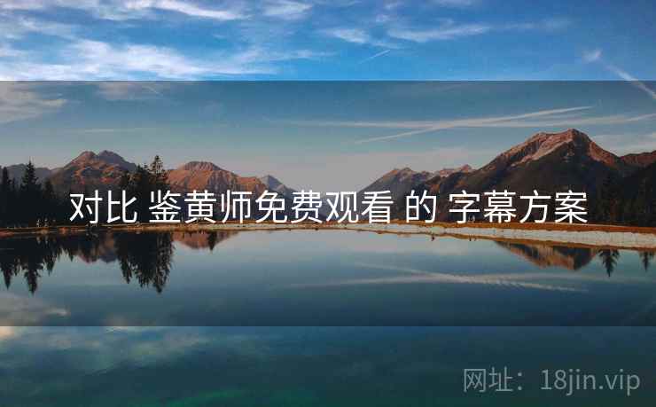 对比 鉴黄师免费观看 的 字幕方案