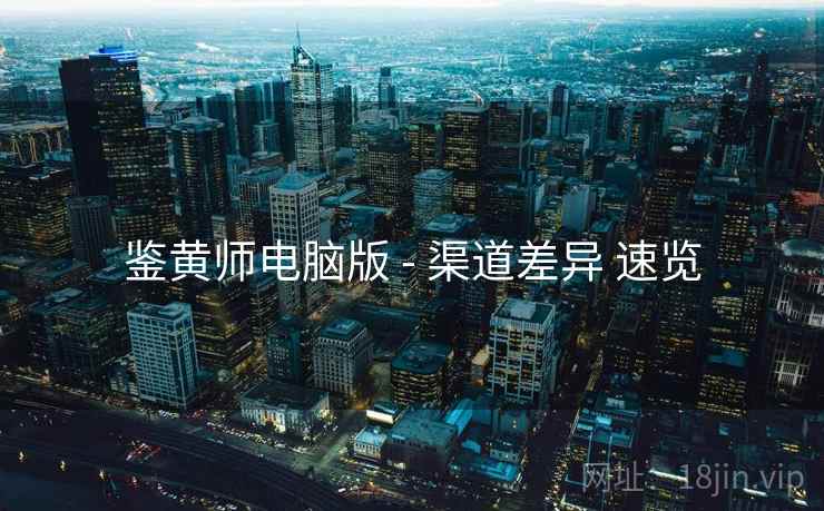 鉴黄师电脑版 - 渠道差异 速览