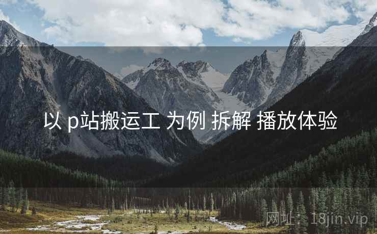 以 p站搬运工 为例 拆解 播放体验