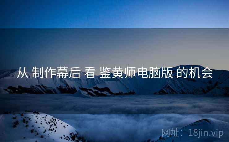从 制作幕后 看 鉴黄师电脑版 的机会