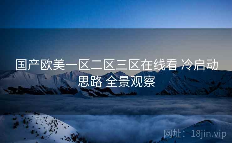 国产欧美一区二区三区在线看 冷启动思路 全景观察