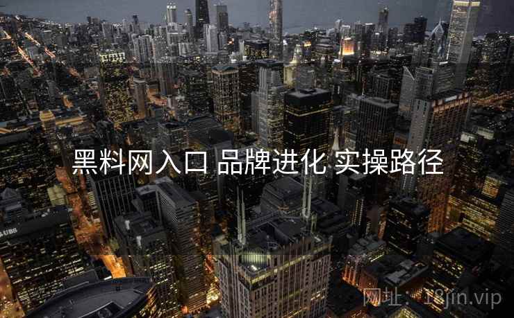 黑料网入口 品牌进化 实操路径